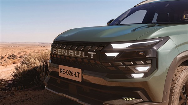 Renault Niagara - signature front grille with pixel monogram